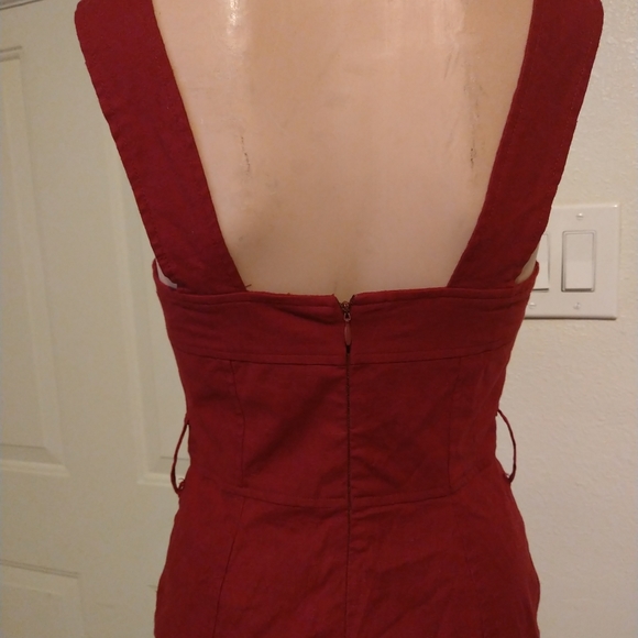 (NWT URBAN OUTFITTERS burgundy dress size 2 xs - Picture 10 of 14